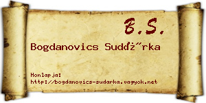 Bogdanovics Sudárka névjegykártya