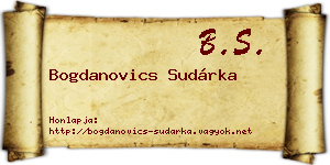 Bogdanovics Sudárka névjegykártya